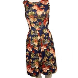 Floral Watercolor Flowy Above Knee Dress